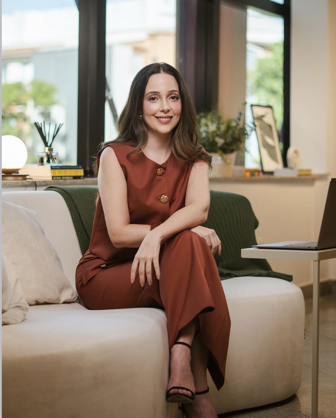 Cliente da Evolve em retrato editorial premium